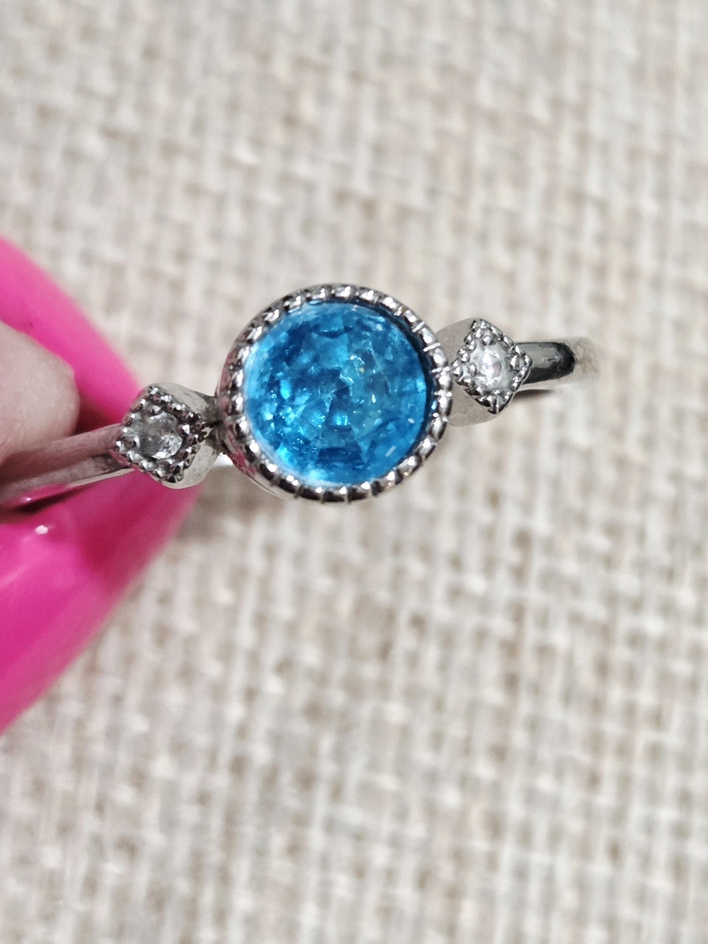 Delicate Blue Topaz Ring - Women's Jewelry~size 10